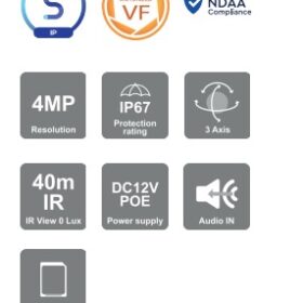 Camera IP Dome 4.0 Megapixel Provision-ISR DI-340IPSN-MVF-G